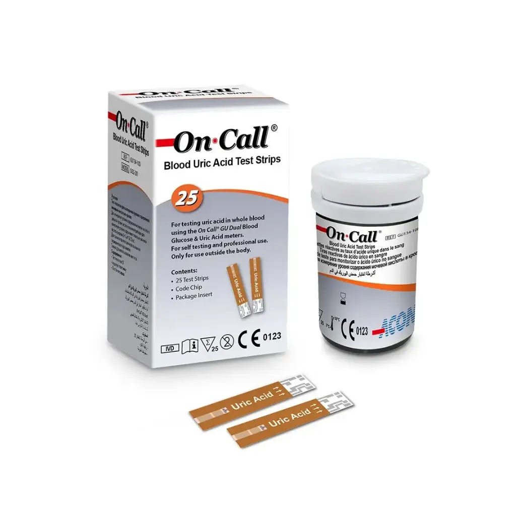 Que thử đường huyết và axit uric [On Call® Blood Uric Acid Test Strip]