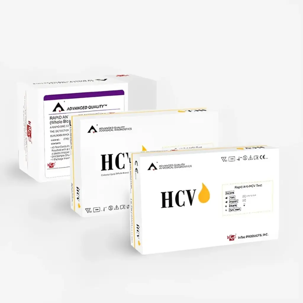 Định tính phát hiện kháng thể kháng vi rút HCV trong huyết thanh, huyết tương và máu toàn phần của người (Rapid Anti-HCV Test, WB/S/P - 40 test/hộp - dạng khay)
