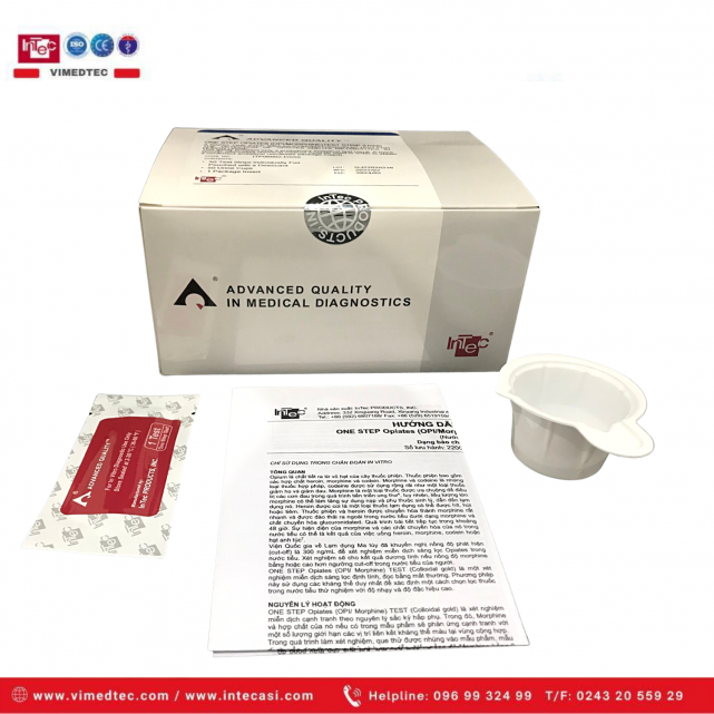 Que thử xét nghiệm định tính Morphine [Advanced Quality™ One Step Opiates (OPI/Morphine) Test (Colloidal Gold)]