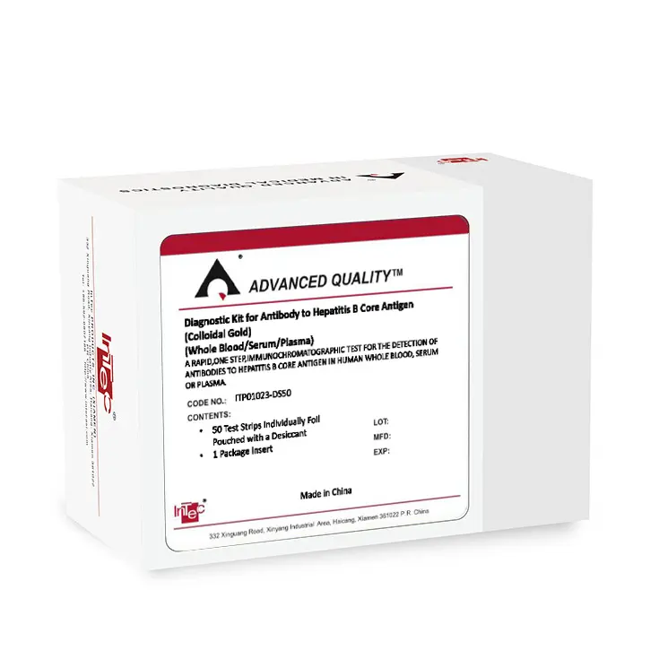 Que thử xét nghiệm định tính kháng thể kháng kháng nguyên lõi vi rút viêm gan B (HBcAb) [Advanced Quality™ Diagnostic Kit for Antibody to Hepatitis B Core Antigen (Colloidal Gold)]