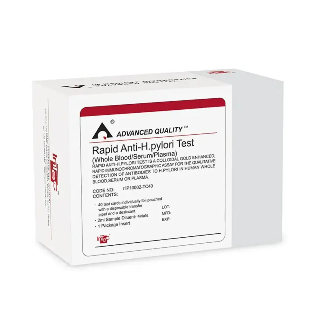 Định tính phát hiện sự có mặt của kháng thể kháng H.Pylori trong huyết thanh, huyết tương và máu toàn phần của người (Rapid anti-H.pylori Test)