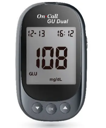 Máy đo đường huyết và axit uric (Oncall GU Dual Blood Glucose & Uric Acid Meter)