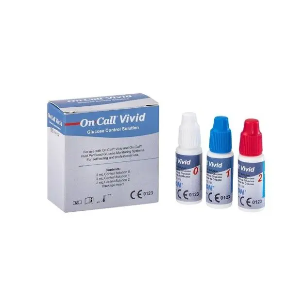 Dung dịch chứng cho máy đo đường huyết (Oncall Vivid Glucose Control Solution) (Hộp 3 lọ)