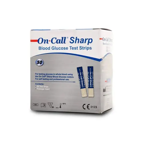 [G135-105] Que thử đường huyết (Oncall Sharp Blood Glucose Test Strips( (Hộp 50 test)