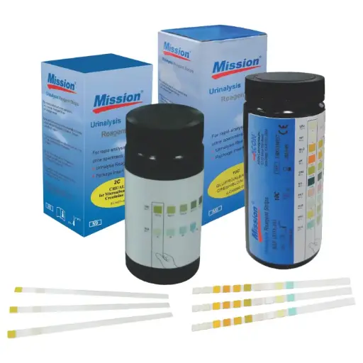 [U031-031] Que thử phân tích nước tiểu 3 thông số [Mission® Urinalysis Reagent Strips (3 parameters)]