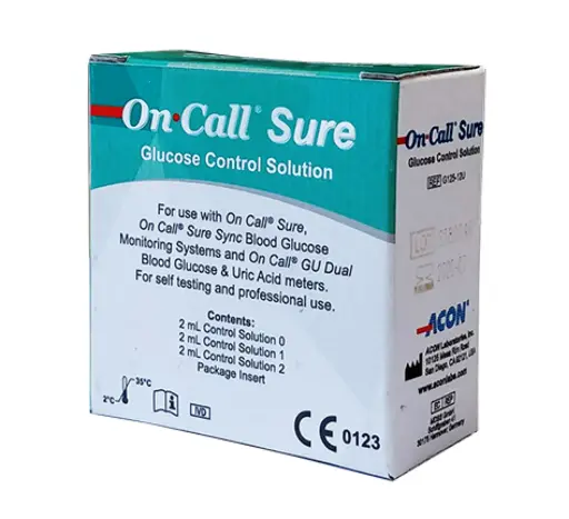 [G125-12U] Dung dịch chứng cho máy đo đường huyết (Oncall Sure Glucose Control Solution) (3 lọ/hộp)